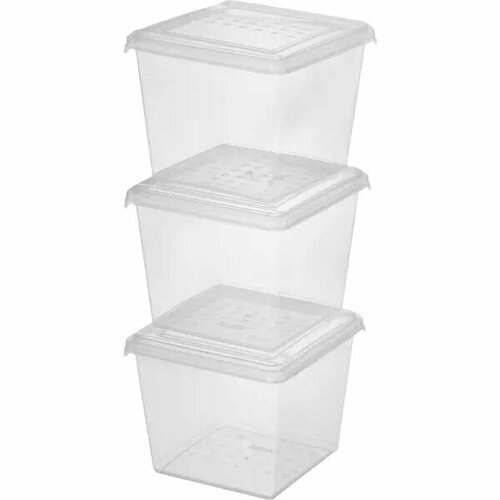 Контейнер для заморозки продуктов Delinia 1 л пластик цвет прозрачный 3 шт 646₽