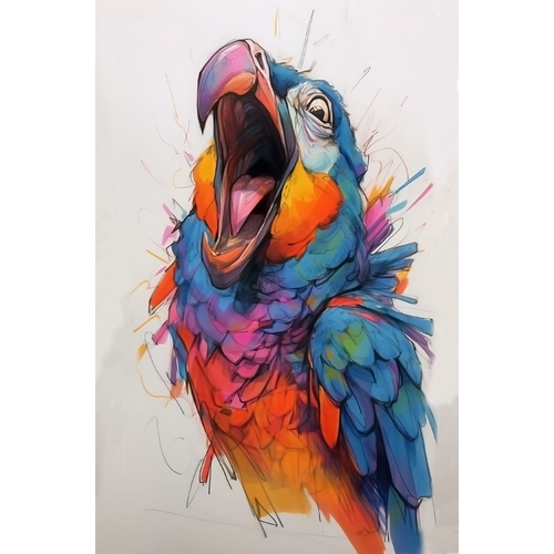 Картина по номерам 40х60 Красочный попугай