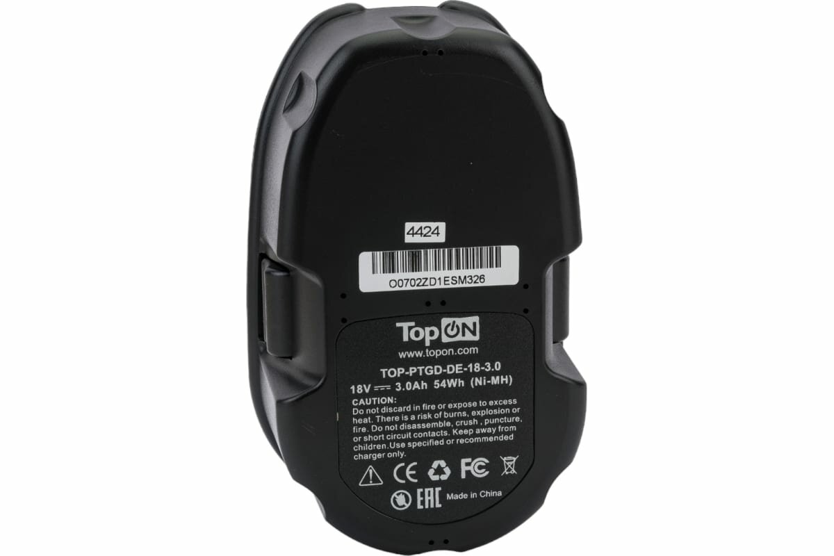Батарея аккумуляторная TopON TOP-PTGD-DE-18-3.0 18В 3Ач NiMh (102061) - фото №2