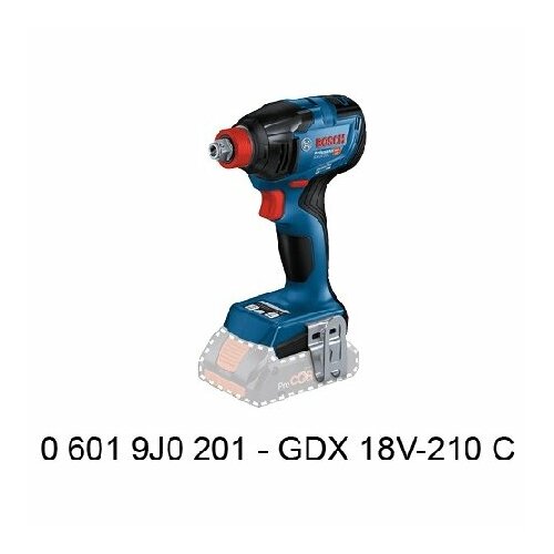 Аккумуляторная ударная отвертка 18В GDX 18V-210 C GCY Bosch Power Tools 06019J0201 4059952587721 111017₽