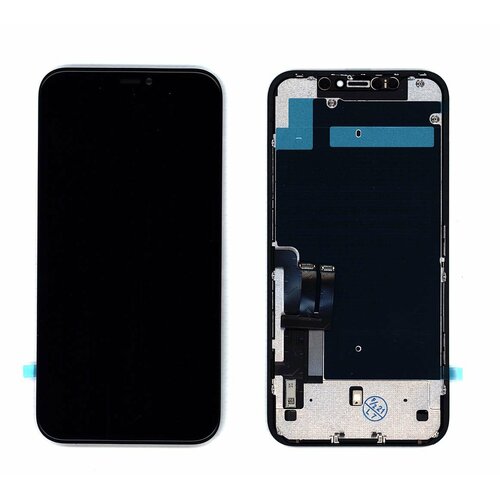 Дисплей (модуль) для Apple iPhone 11 (Tianma) в сборе с тачскрином и металической рамкой черный