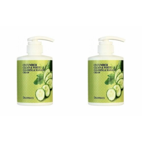 DEOPROCE Крем массажный Cucumber Clean & White Cleansing & Massage Cream, 430 мл, 2 шт