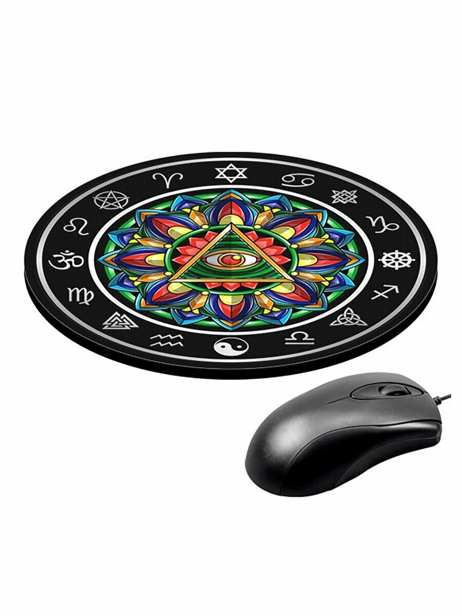 Коврик для мышки круглый d.20 см. Вербица — фото 1