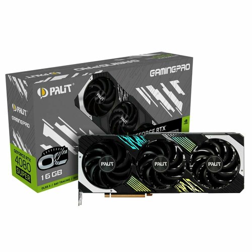Palit Видеокарта Palit RTX4080SUPER GAMINGPRO OC 16GB GDDR6X 256-bit DPx3 HDMI 3FAN RTL GeForce RTX 4080 Super 15313000₽