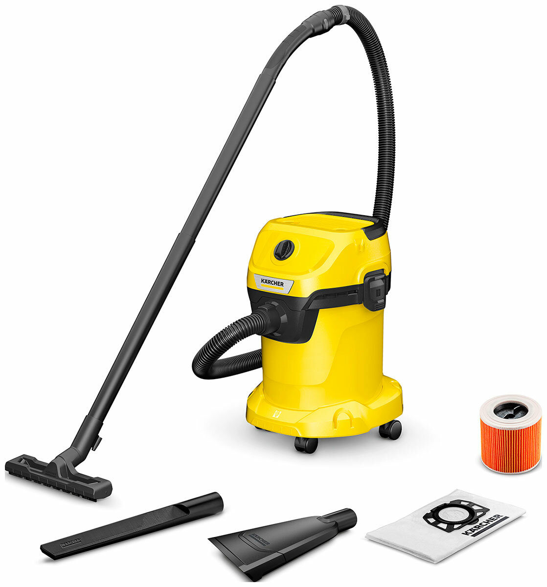 Строительный пылесос Karcher KWD 3 S V-15/4/20 (1.628-448.0) желтый / черный