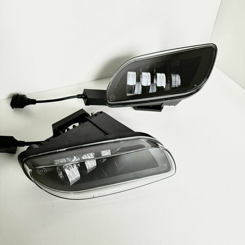 Светодиодные противотуманные фары LED (Белый + Жёлтый свет), 3D-Light для Chevrolet Lacetti/ Шевроле Лачетти Хэтчбек, 70w, 7 линз, гарантия 1 год