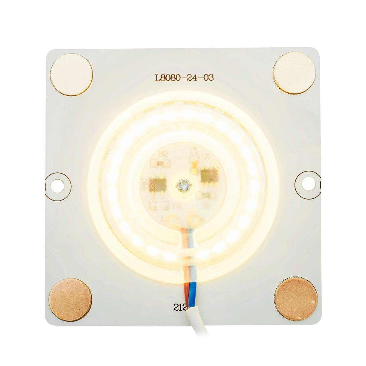 02-18 Плата светодиодная 220В 12Вт smd2835 IP20 80Лм Вт PF>09 2700 К 80x80мм прямоугольная