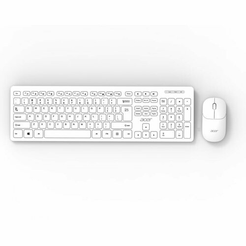 Беспроводной комплект клавиатура + мышь / русская раскладка / Acer OAK920 White комплект клавиатура мышь sven comfort 3300 wireless black usb черный английская русская