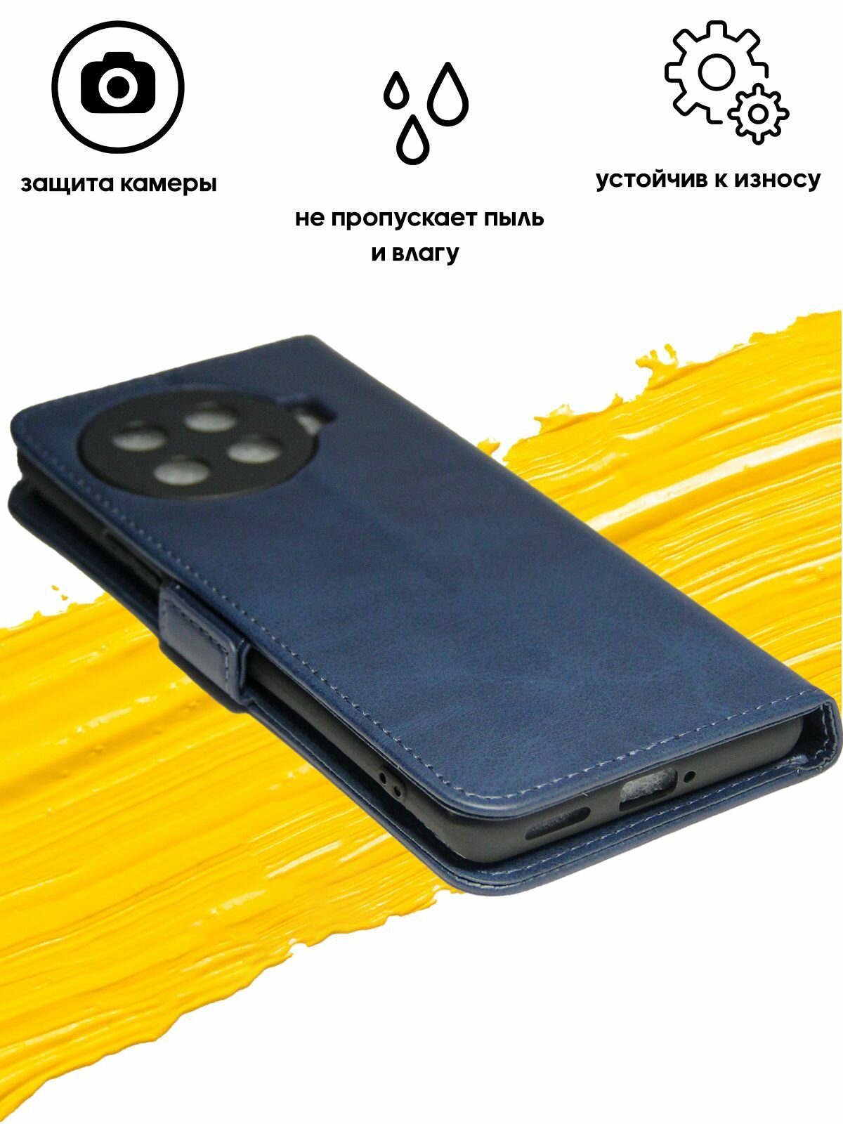 Чехол книжка для Tecno Spark 20 Pro Plus / текно спарк 20 про+ с боковым магнитом синий — фото 1