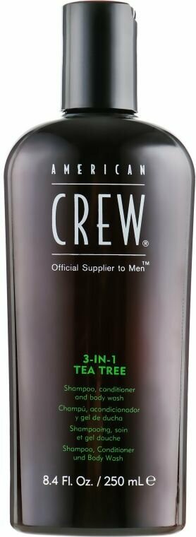 American Crew 3 в 1 Шампунь, Кондиционер и Гель для душа Чайное дерево 3-in-1 Shampoo, Conditioner and Body Wash Tea Tree 250мл