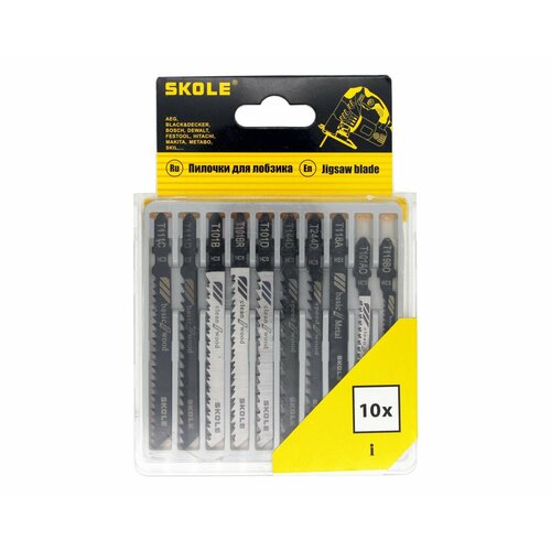 Набор пилок по дереву и по металлу 10 шт для лобзика универсальный 550₽