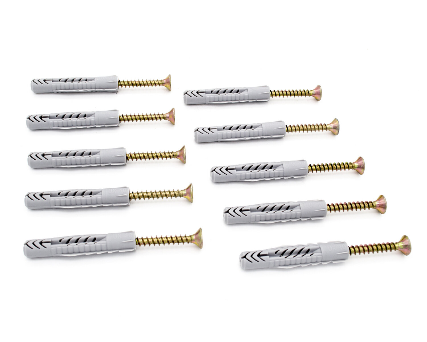 фото Универсальный дюбель fischer без кромки + шуруп, 10x60 мм, 10 штук