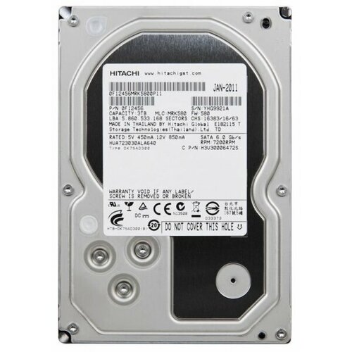Жесткий диск Hitachi H3U30006472S 3Tb SATAIII 35 HDD 15935₽