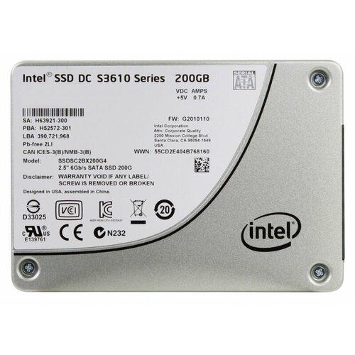 Жесткий диск Intel SSDSC2BX200G4 200Gb SATAIII 3.5