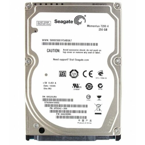 Жесткий Диск Seagate 9PSG42 250Gb 7200 SATAII 25 HDD 4280₽