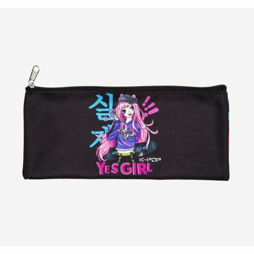 Attomex Пенал мягкий 1 отделение 90 х 215 х 10 мм плоский Attomex Yes Girl чёрный 7024425 972₽