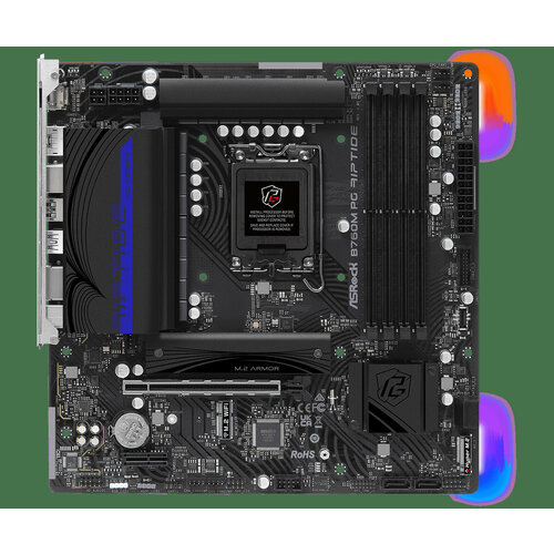 Материнская плата ASRock B760M PG RIPTIDE Socket1700 B760 mATX4xDDR52M2 PCI-E16 PCI-E DP HDMI PC7200 1868900₽