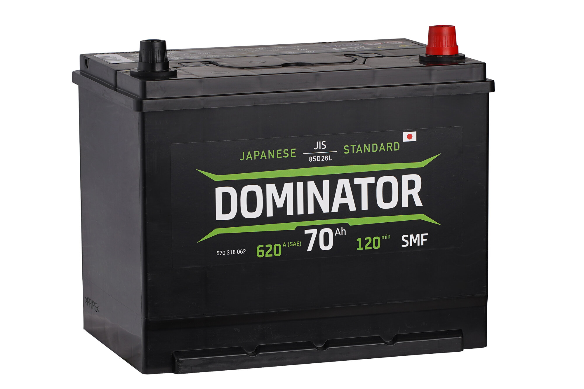 Автомобильный аккумулятор DOMINATOR (JIS) 6CT-70 А (0) D26L (арт. 570318062)