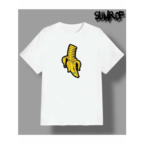 Футболка Zerosell банан, размер M, белый мужская футболка банан m белый