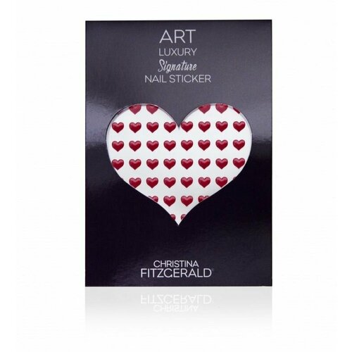 Christina Fitzgerald Art Luxury Signature Nail Sticker наклейки-стикеры для ногтей (красные сердечки) 96 шт