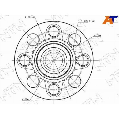 Ступичный узел задн HONDA ORTHIA EL12 PARTNER EY79 c ABS 9770₽