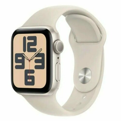 смарт часы apple watch series 9 gps aluminium case 45mm midnight sport band Смарт-часы Apple Watch Series SE 2023 (GPS), 40mm, Starlight Sport Band