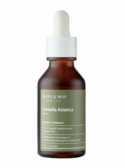 MARY&MAY Успокаивающая сыворотка с 95% центеллы азиатской Centella Asiatica Serum 30 мл