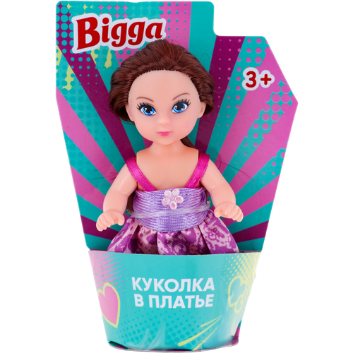 игрушка мягкая bigga мишка 15см арт 044452 6 Игрушка BIGGA Куколка в платье, 11,5см Арт. LF45001