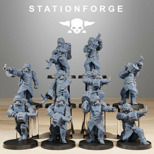 фото Миниатюра warhammer deathkorps of krieg grimguard tinkers 2 c подставками