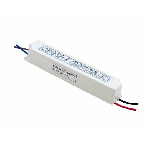 Блок питания светодиодной ленты влагозащищенный SWG LV-15-12, 15W, 12V, IP67, гарантия 2 года