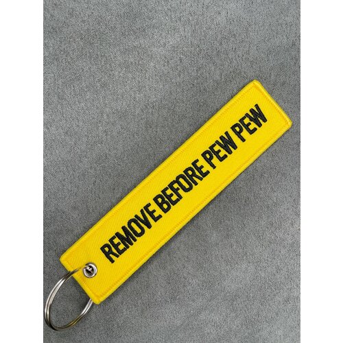 Брелок remove, желтый remove before pew pew key ring red embroidery key tag label key fobs oem keychain jewelry motorcycle keyring chaveiro
