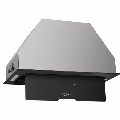 Вытяжка встраиваемая Zugel ZHI524GB 850 м3 в час 3 скорости сенсорное управление таймер выключения черное стекло 2399000₽