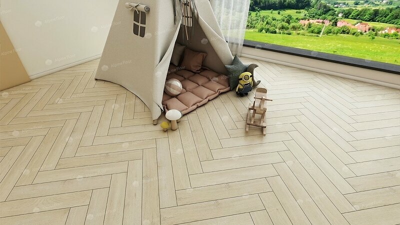 фото Alpine Floor Herringbone 10 Дуб Лацио LF107-03
