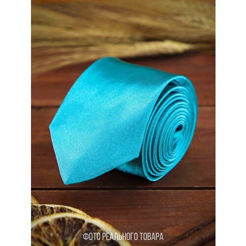 Галстук 2beMan, голубой галстук узкий мужской атласный однотонный ярко зеленый
