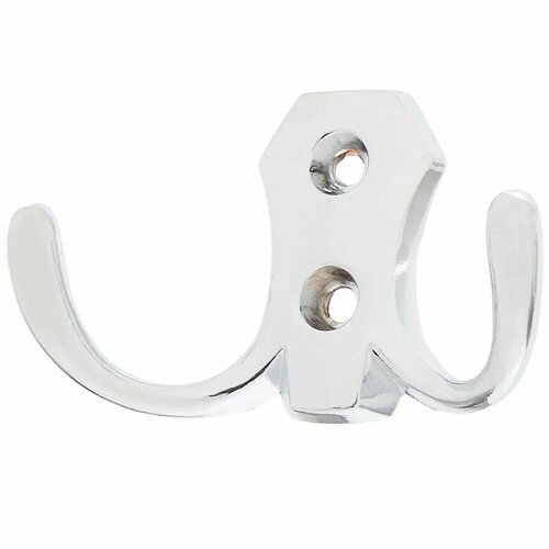 Крючок максимальная нагрузка 10 кг 45 мм сталь крепление на саморезы цвет хром 417₽