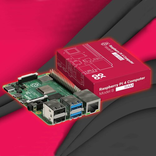 Микрокомпьютер Raspberry Pi 4 Model B 2GB RAM корпус aerocool cs 103 matx без бп 1x usb3 0 2x usb2 0