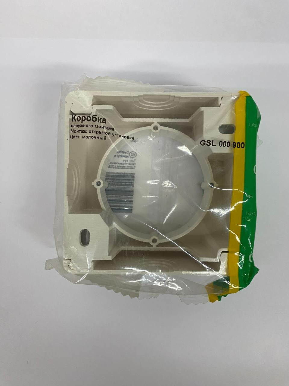 Коробка для наружного монтажа Schneider Electric Glossa 1 пост цвет молочный - фото №2