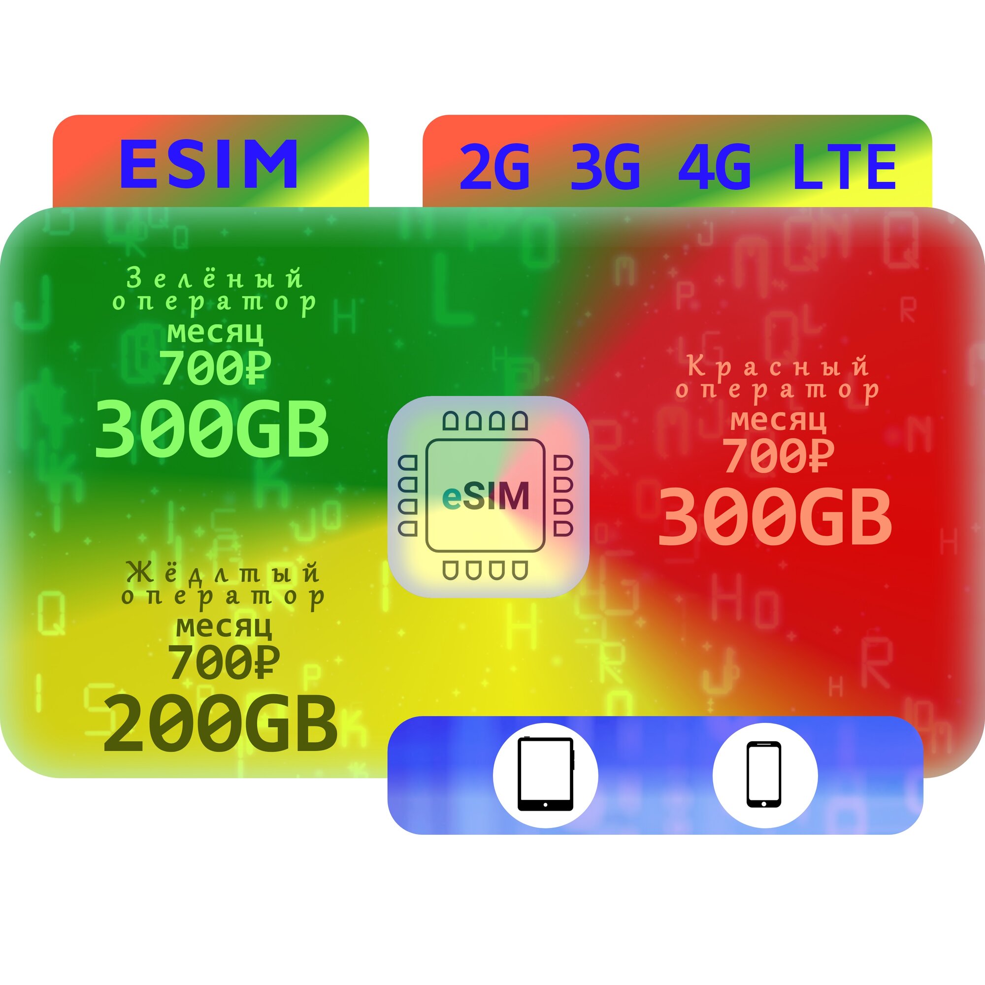 Esim 200 ГБ за 700 руб./мес. Почти безлимит интернет с бесплатной раздачей