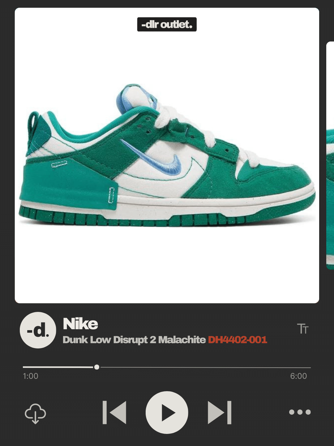 Кроссовки NIKE Dunk Low, размер 5,5us / 5uk / 38eur / 37ru / 24cm, белый, зеленый, бирюзовый