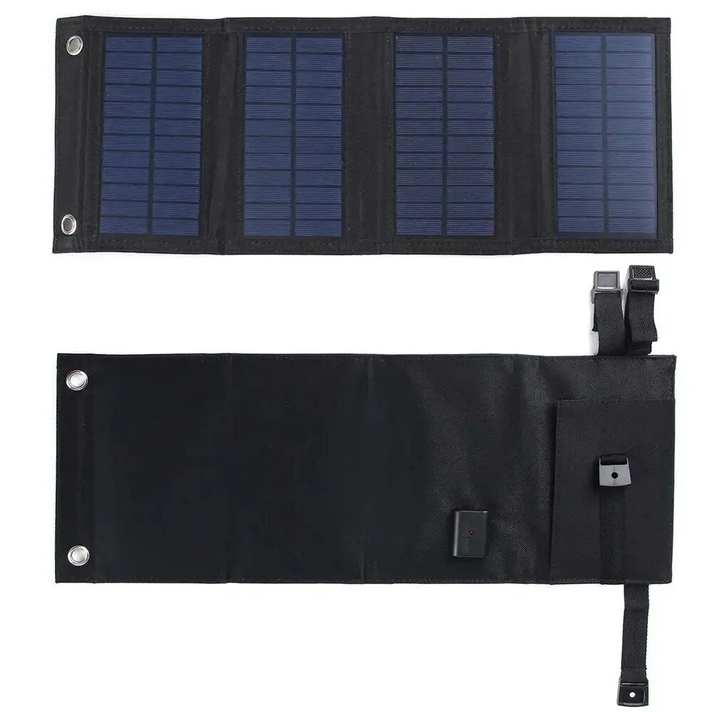Портативная солнечная панель 10Вт. Туристическая складная батарея с USB-портом. Зарядное устройство для повербанка, телефона, на природе, для туризма, в походе.