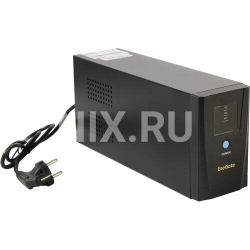 Источник бесперебойного питания Exegate EX292778RUS 900VA/500W, LED, AVR,1*Schuko+2*C13, RJ45/11,USB, метал - фото №4