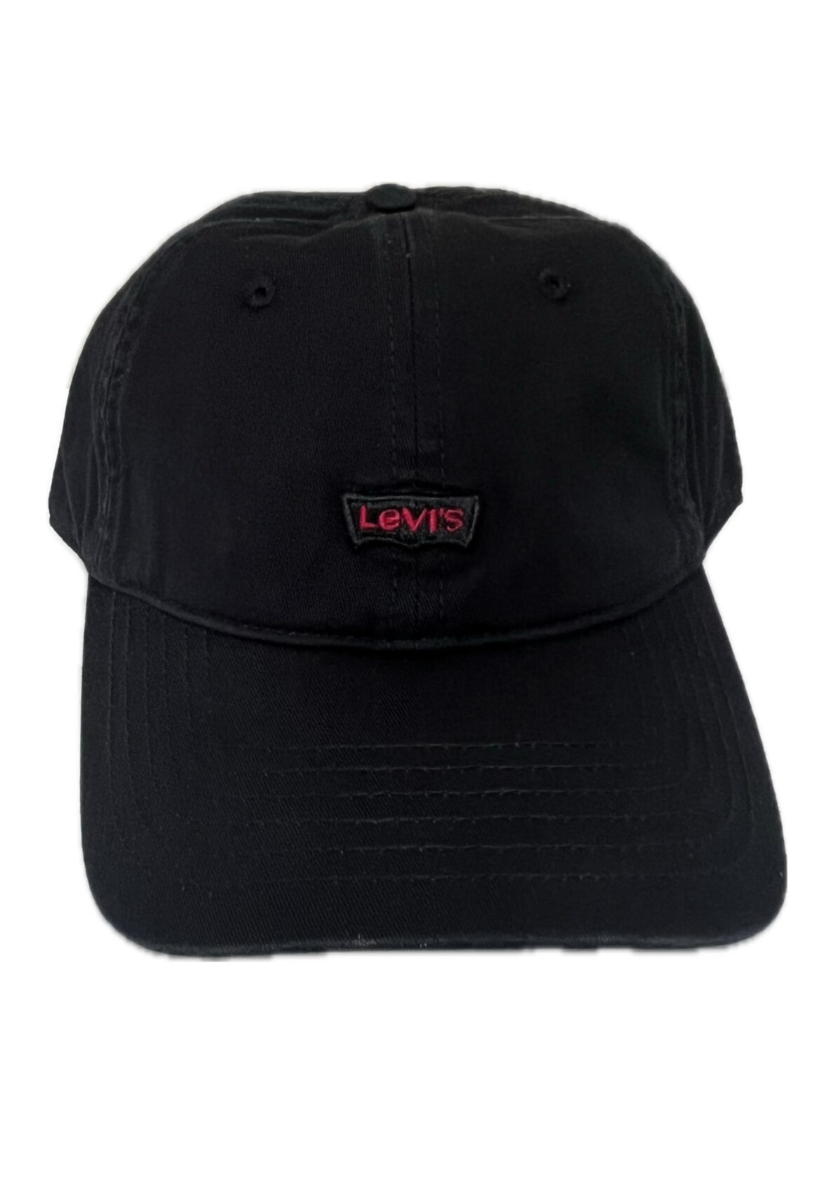 Хлопковая бейсболка LEVI'S, унисекс, цвет Черный, мягкий лоб.
