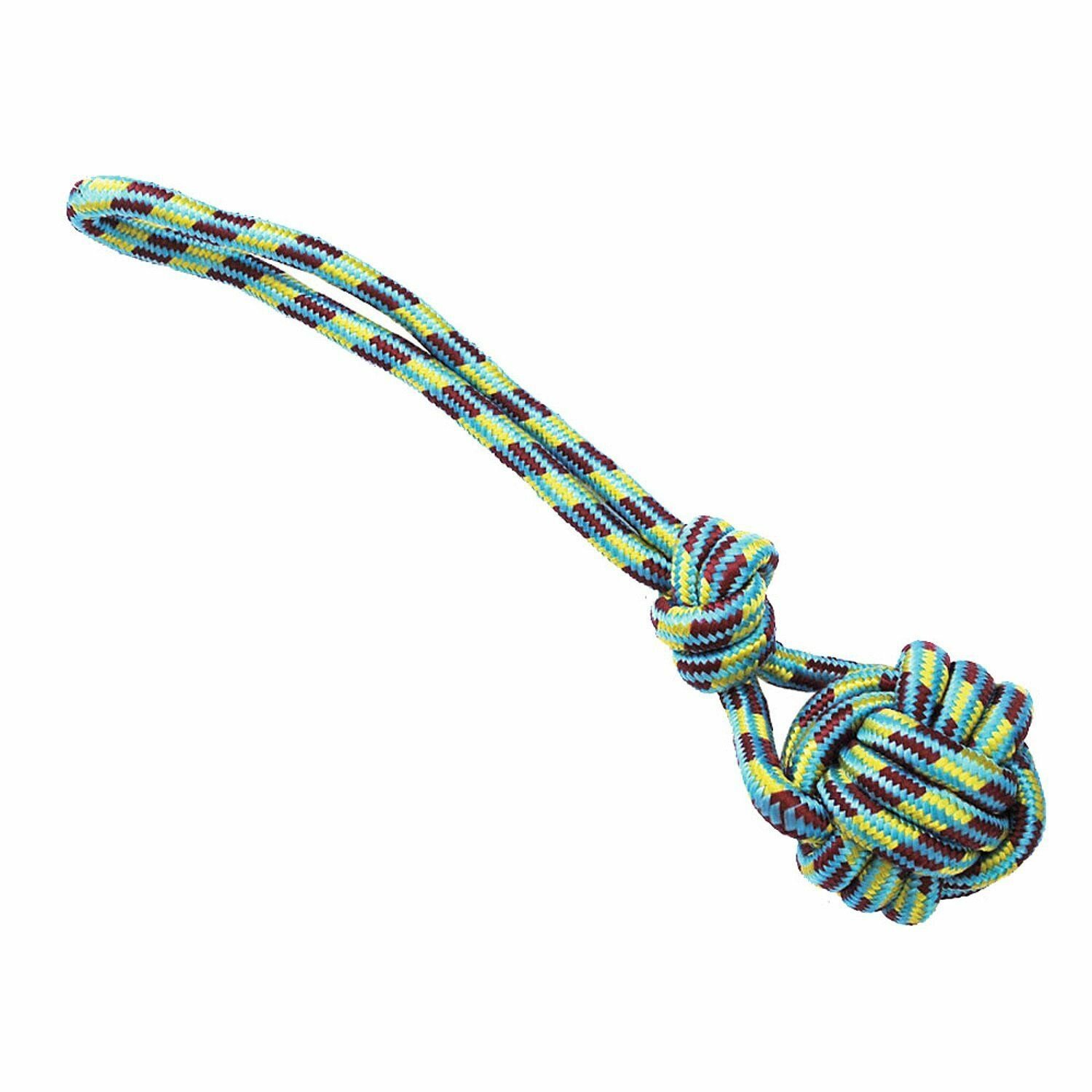 Игрушка N1 Грейфер веревка плетеным мячом и и ручкой для собак ГР108, 40см