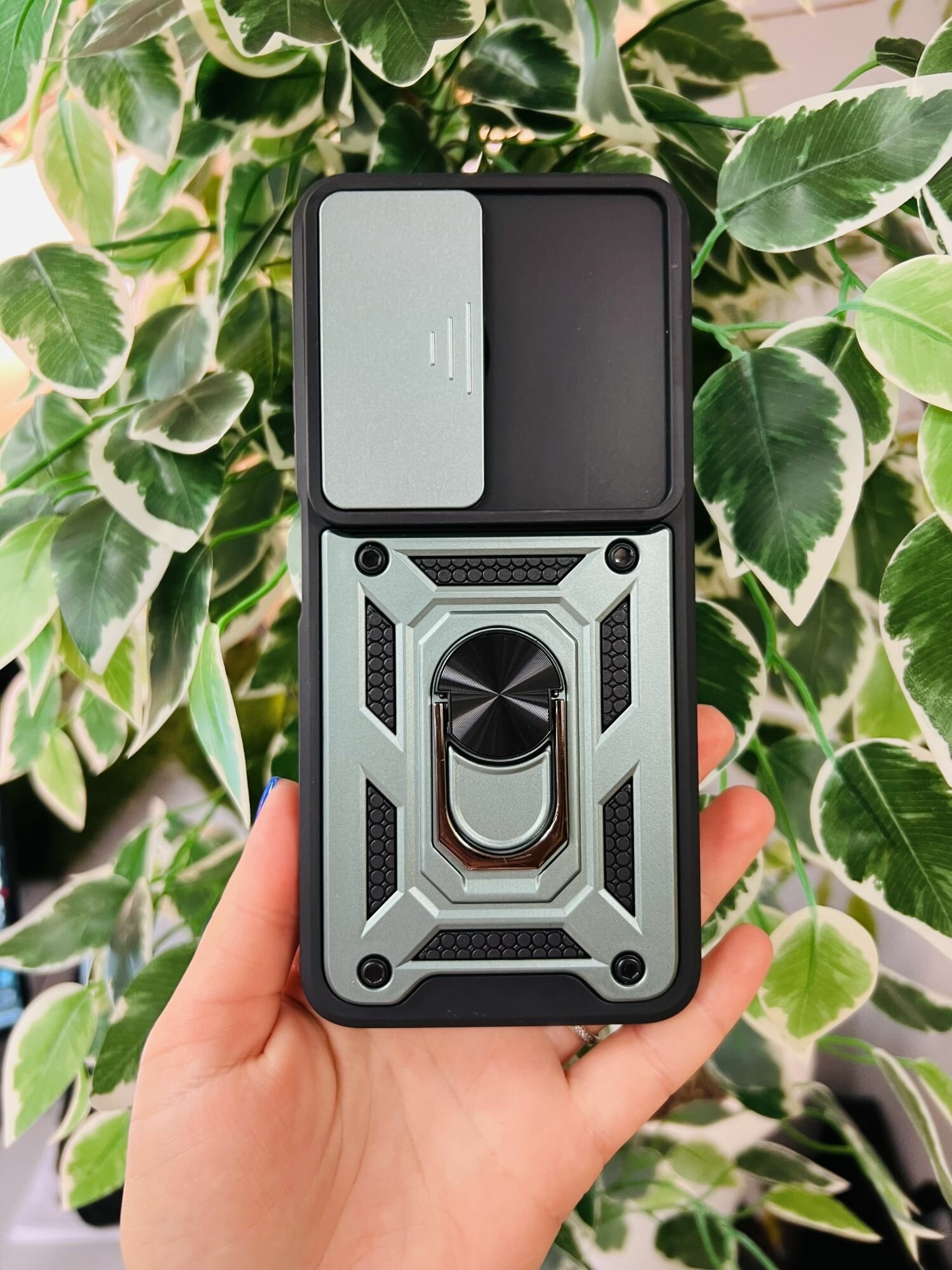 Чехол противоударный armors для Huawei Nova Y63 и Y72 и Y72S / Хуавей Нова У63 и У72 и У72S с защитой камеры (Зеленый) — фото 1