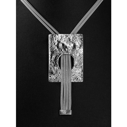 Колье L-Silver, серебро, 925 проба, длина 61 см., серый, серебряный