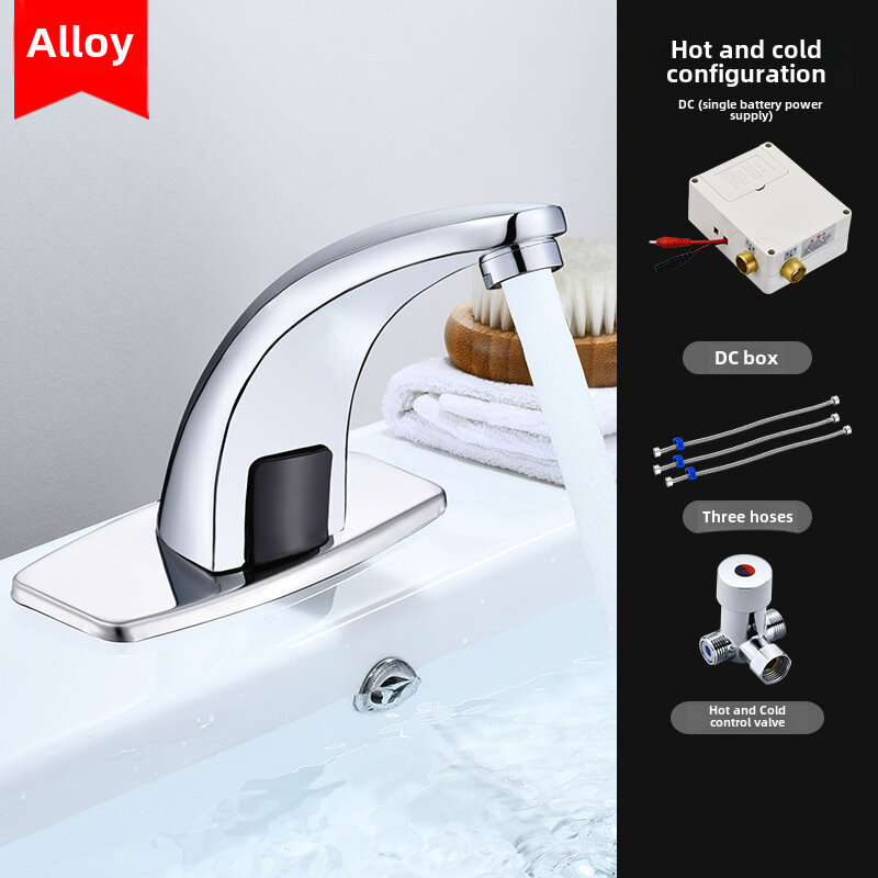 фото Смеситель для раковины ohang бесконтактный сенсорный хром