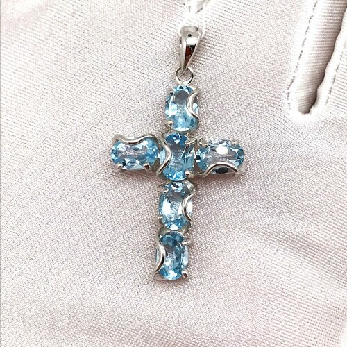 Подвеска, серебро, 925 проба, топаз