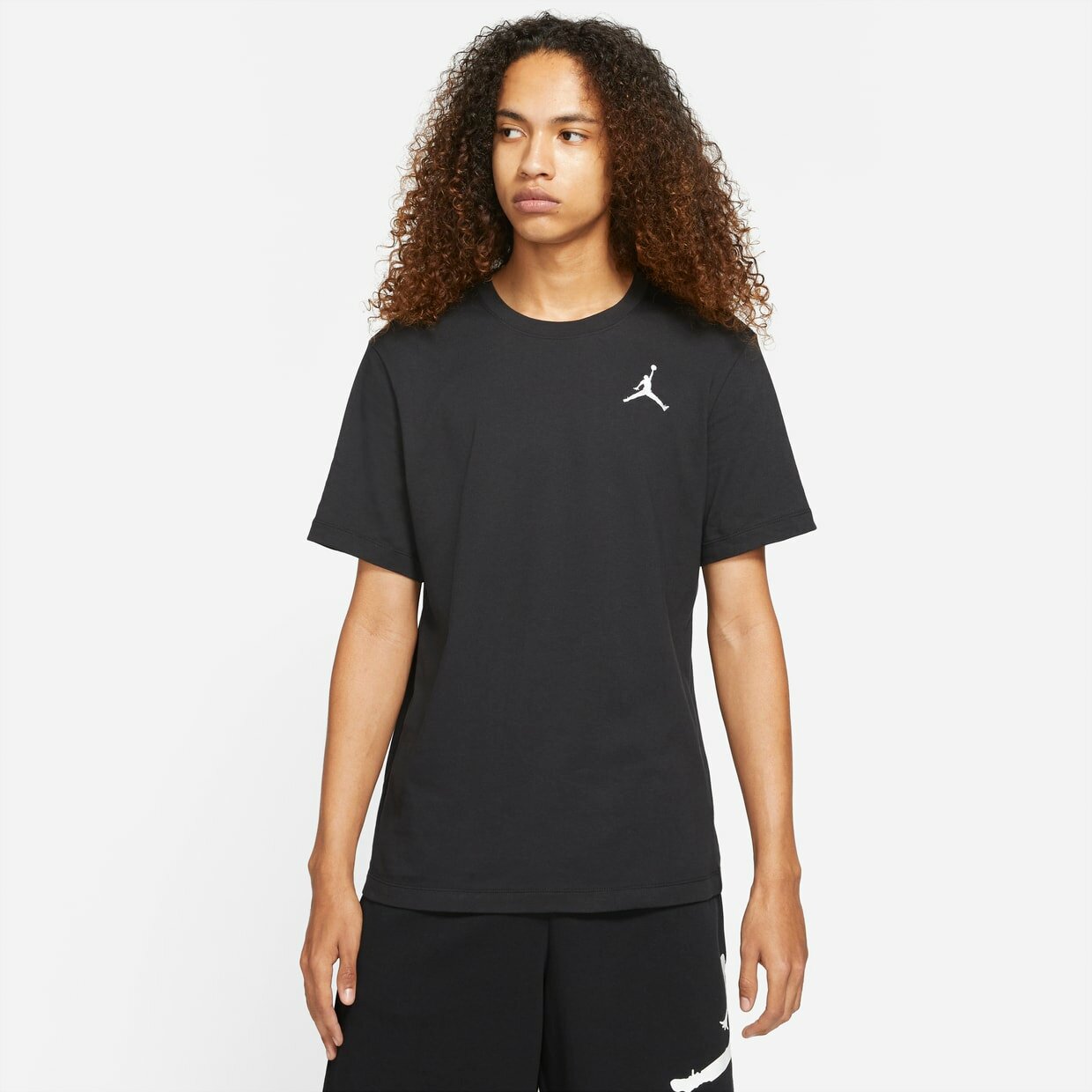 Футболка спортивная NIKE M J JUMPMAN EMB SS CREW, 1 шт., размер S, черный