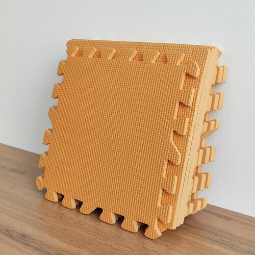 Коврик пазл мягкий 90х90 см цвет оранжевый 926₽