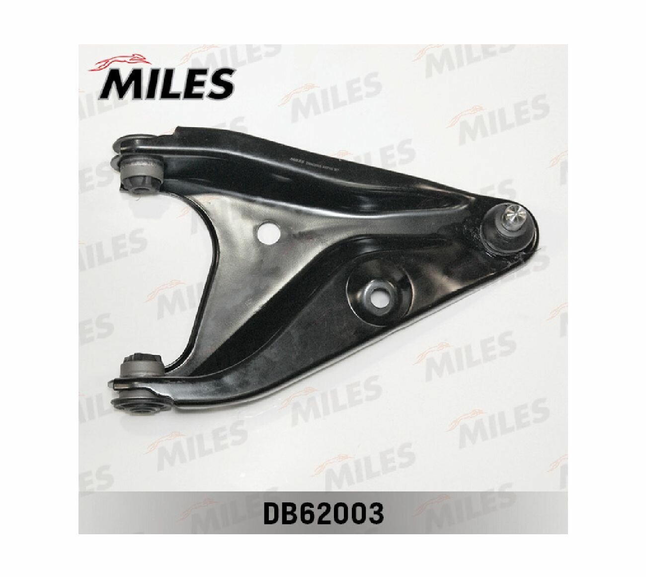 Рычаг подвески передний правый MILES DB62003 для а/м Renault Logan, Sandero, Lada Largus, с кольцевой проточкой. — фото 1